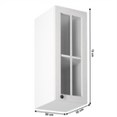 Felsőszekrény üveggel G30S, jobbos, fehér/sosna andersen, PROVANCE