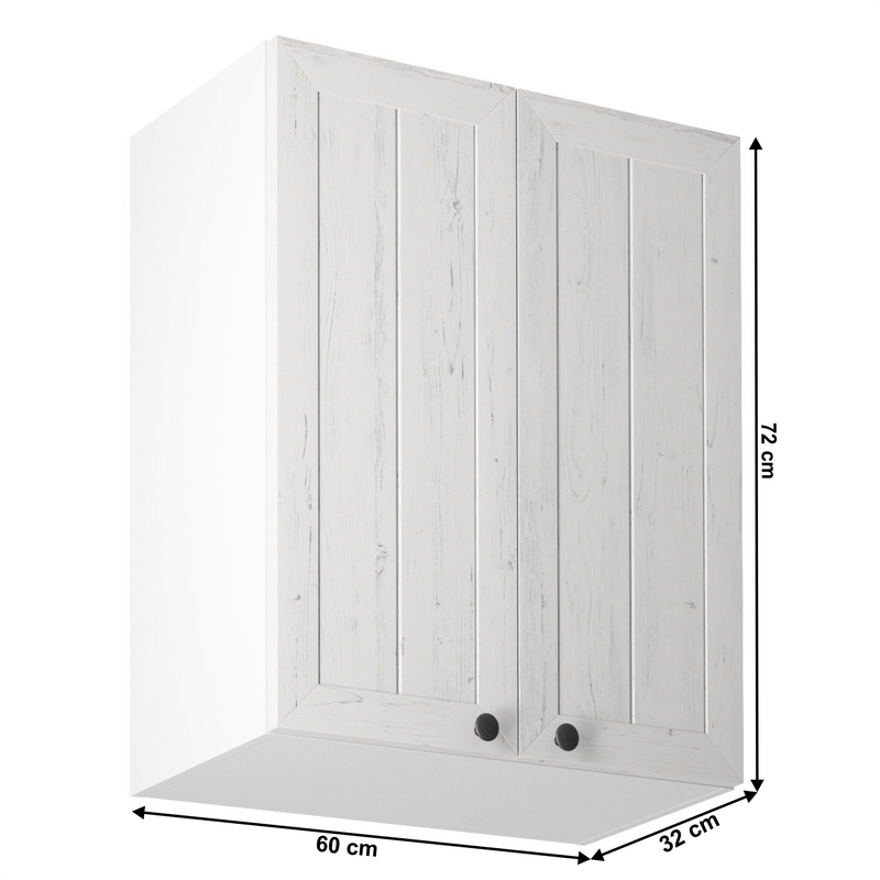 Felsőszekrény G60, fehér/sosna andersen, PROVANCE