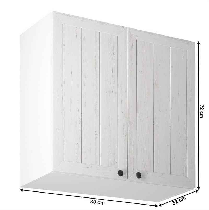 Felsőszekrény G80, fehér/sosna andersen, PROVANCE