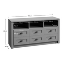 Komód, szürke, PROVANCE K6S