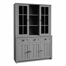 Komód ráépítés W2D, vitrin, szürke, PROVANCE