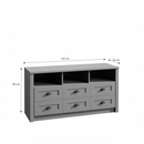 Komód, szürke, PROVANCE K6S