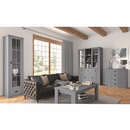 Komód ráépítés W2D, vitrin, szürke, PROVANCE