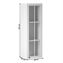 Felsőszekrény üveggel W40S, fehér/sosna andersen, PROVANCE