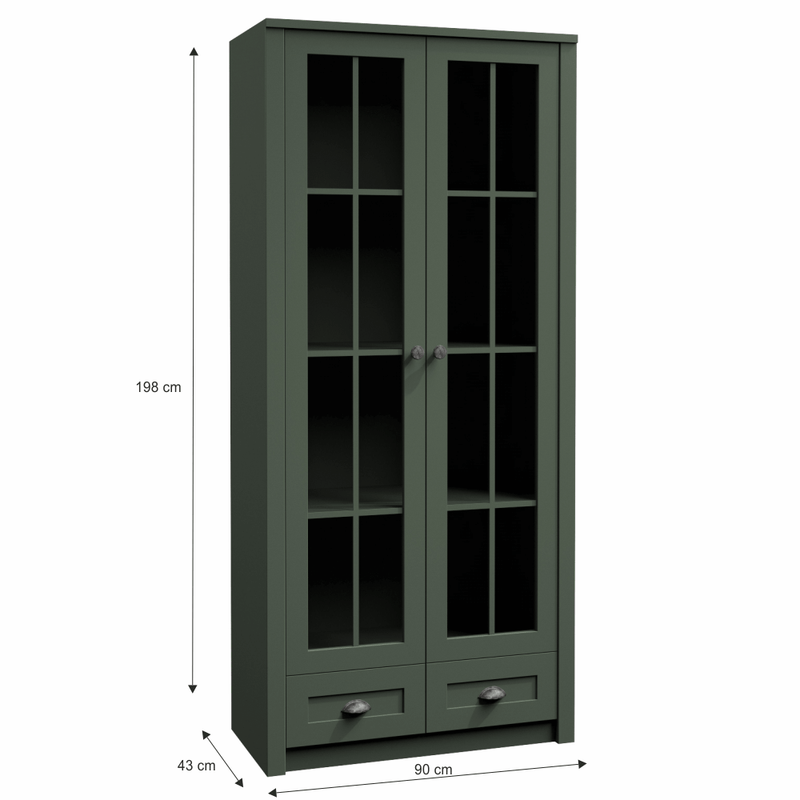 Vitrin, zöld, PROVANCE W2S