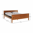 Ágy, tűnyalábos fenyőfa tölgy árnyalatban, 180x200, PROVO NEW