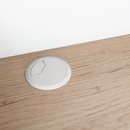 Számítógépasztal, világos tölgy/fehér, PSALMO