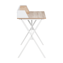 Számítógépasztal, világos tölgy/fehér, PSALMO