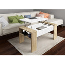 Dohányzóasztal, tölgy sonoma/fehér, PULA