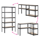 Polcállvány, tölgy/fekete, RADMAN