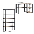 Polcállvány, tölgy/fekete, RADMAN