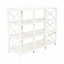 Komód, fa/vesszőfonás/szövet, fehér, RAFAELLO 9