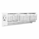 Akasztós polc 3 kosárral, fehér, RAFAELLO