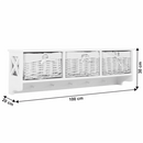 Akasztós polc 3 kosárral, fehér, RAFAELLO