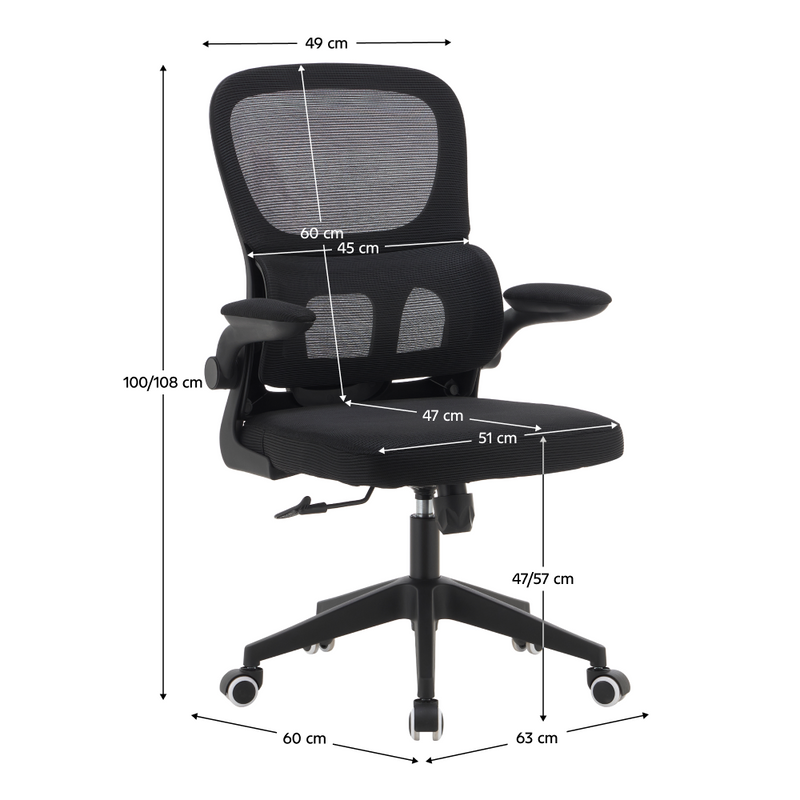 Irodai szék, fekete, RAKIN