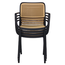 Rakásolható szék, fekete/bézs, RAVID TYP 2