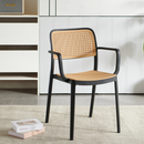 Rakásolható szék, fekete/bézs, RAVID TYP 2