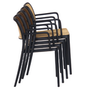 Rakásolható szék, fekete/bézs, RAVID TYP 2