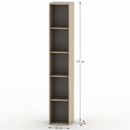 Könyvespolc, tölgy sonoma, TEMPO ASISTENT NEW 009