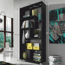 könyvespolc, fekete,  ADEN