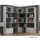 Többfunkciós könyvespolc, fehér/fekete, ASTA