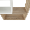 Többfunkciós könyvespolc, fehér/tölgy sonoma, ASTA