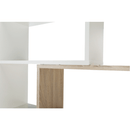 Többfunkciós könyvespolc, fehér/tölgy sonoma, ASTA