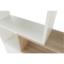 Többfunkciós könyvespolc, fehér/tölgy sonoma, ASTA