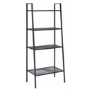 4 polcos fém polcállvány, fekete, ALDEA