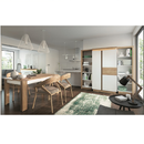 Könyvespolc LYOR01, tölgy riviera/fehér, balos, LEONARDO