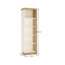 Könyvespolc LYOR01, tölgy riviera/fehér, balos, LEONARDO