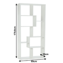 Könyvespolc, fehér, ODYN