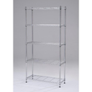 Könyvespolc, 5-polcos, króm, JUVEN