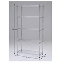 Könyvespolc, 5-polcos, króm, JUVEN