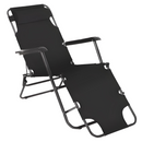 Kerti állítható szék, fekete, REGED