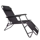 Kerti állítható szék, fekete, REGED