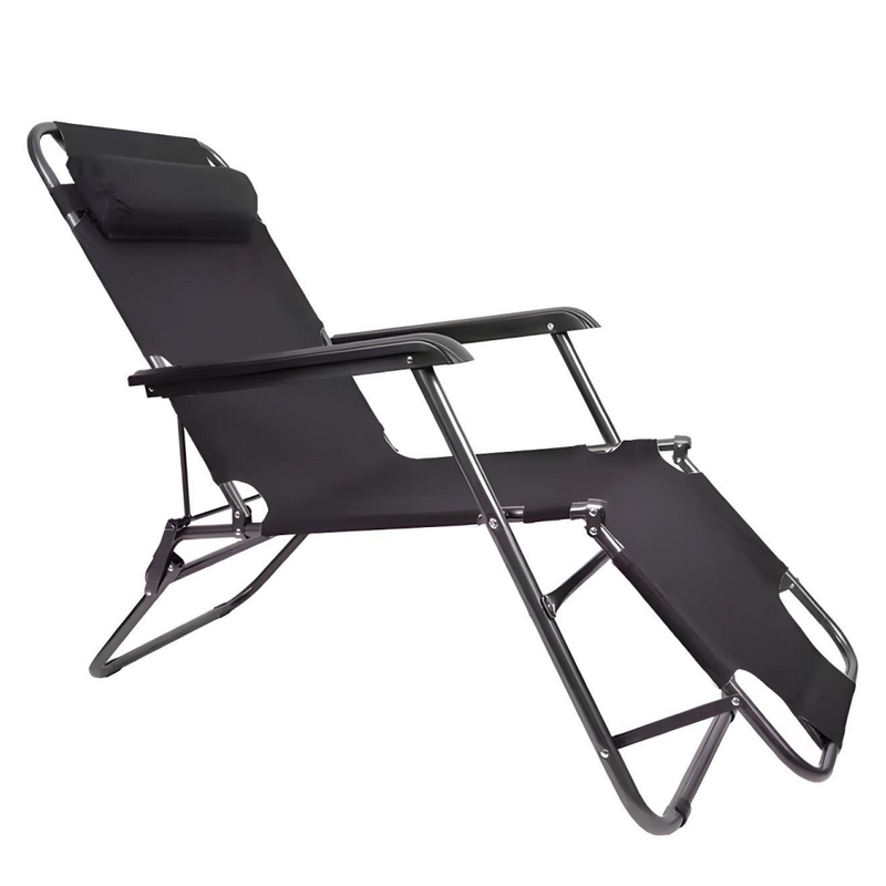 Kerti állítható szék, fekete, REGED