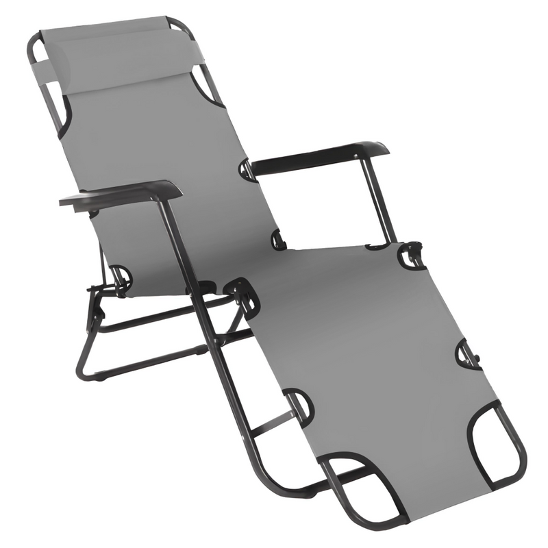 Kerti állítható szék, szürke, REGED