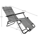 Kerti állítható szék, szürke, REGED