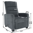 Relaxáló fotel, szürke, TURNER