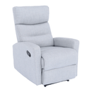 Pihenőfotel, szövet világosszürke, SILAS