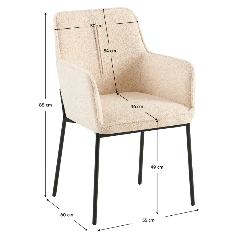 Design fotel, bézs/fekete, REMOND