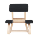 Egyensúlyfejlesztő  térdelőszék, fekete/természetes, RENAR