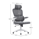 Irodai szék, sötétszürke/fehér, RENARD