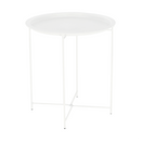 Kisasztal levehető tálcával, fehér, RENDER