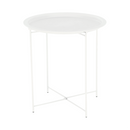 Kisasztal levehető tálcával, fehér, RENDER