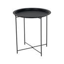 Kisasztal levehető tálcával, fekete, RENDER