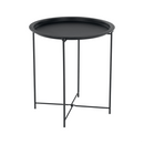 Kisasztal levehető tálcával, fekete, RENDER