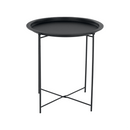 Kisasztal levehető tálcával, fekete, RENDER