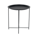 Kisasztal levehető tálcával, fekete, RENDER